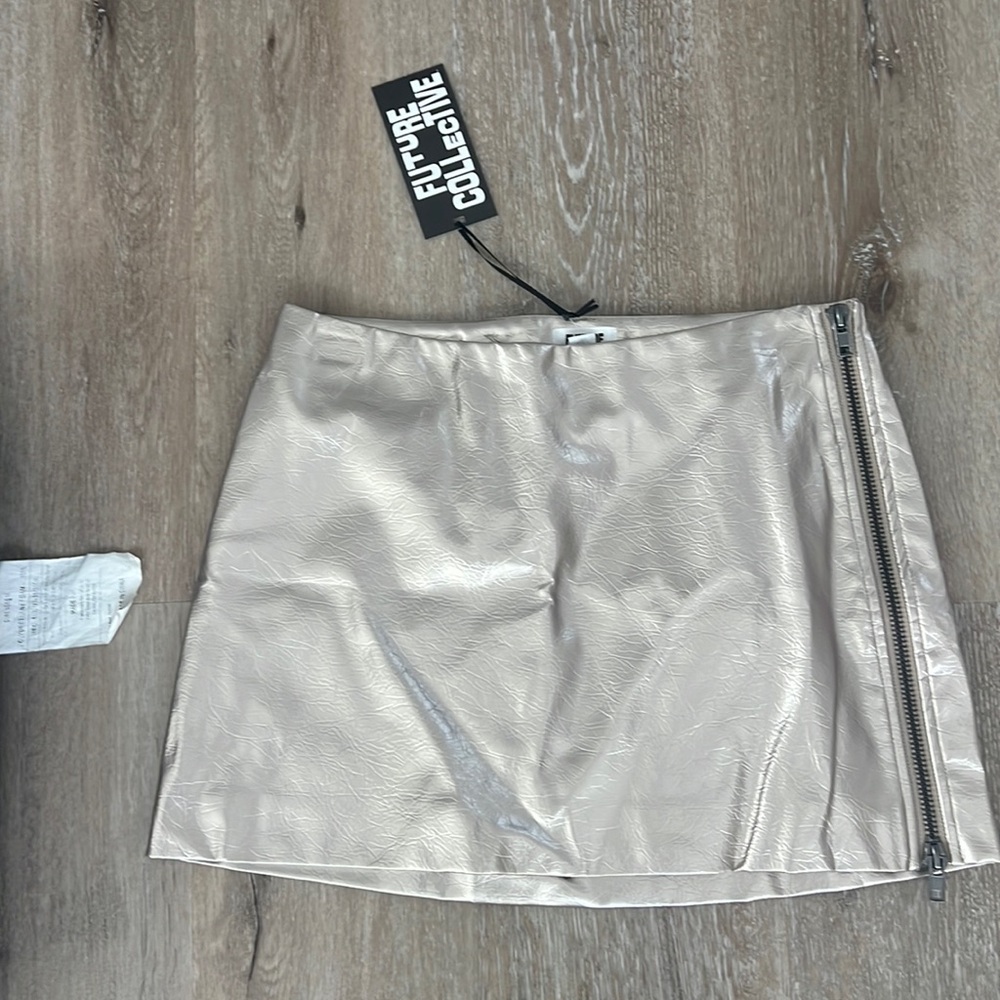 NWT Future collective metallic skirt